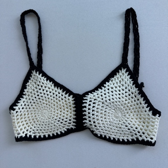 Princess Polly Crochet Crop Knit Summer Adilet Top Size S - Picture 4 of 7